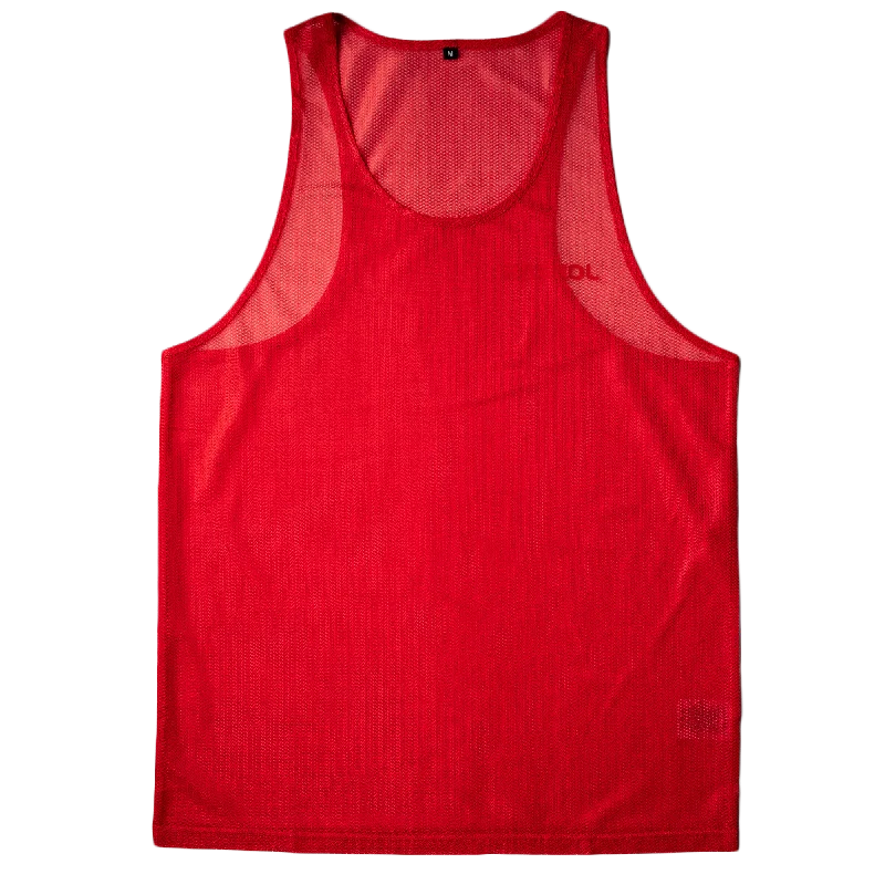 Women's Fashionable Attire For Work RASKOL Red MESH Tank Top (LIMITED EDITION)