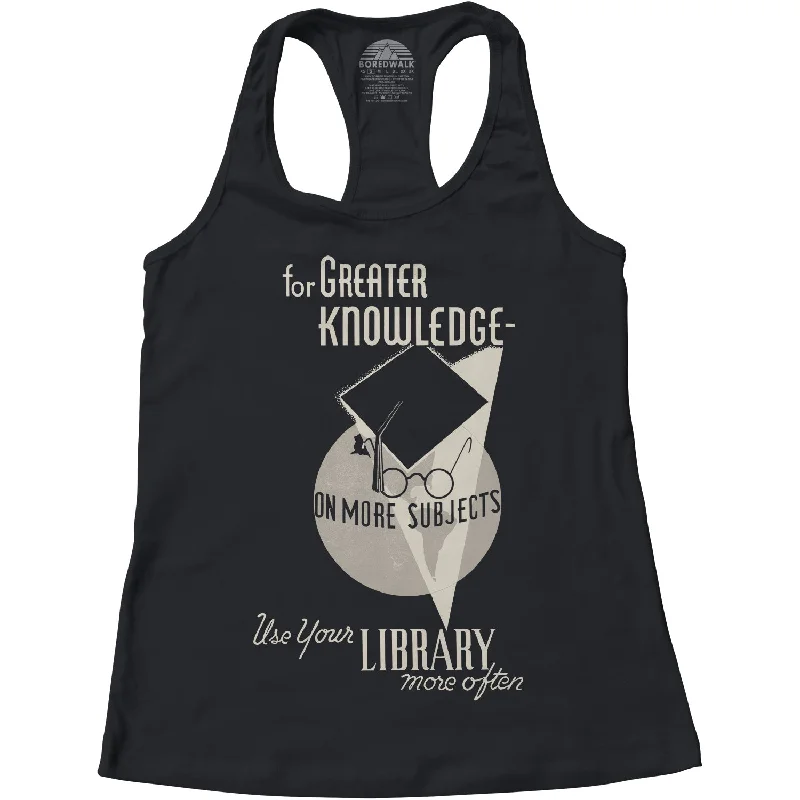 Must-Have Style Discounts Women's Visit Your Library Vintage Racerback Tank Top