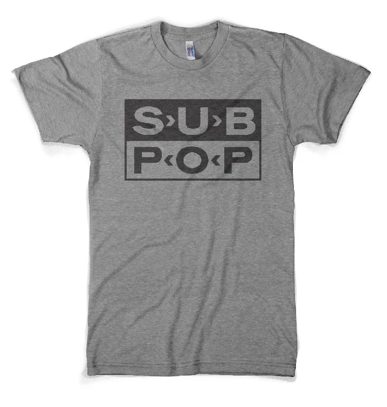 Absurdly Cheap Sale Sub Pop Logo Athletic Grey w/ Black Shirt