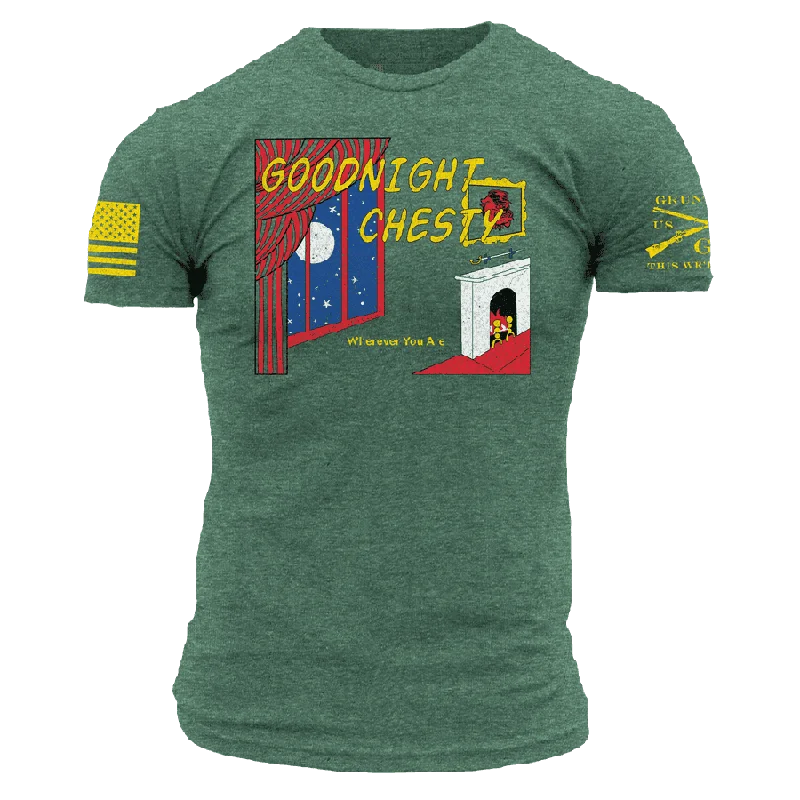 Timeless Style Promotions Goodnight Chesty T-Shirt - Heather Forest Green