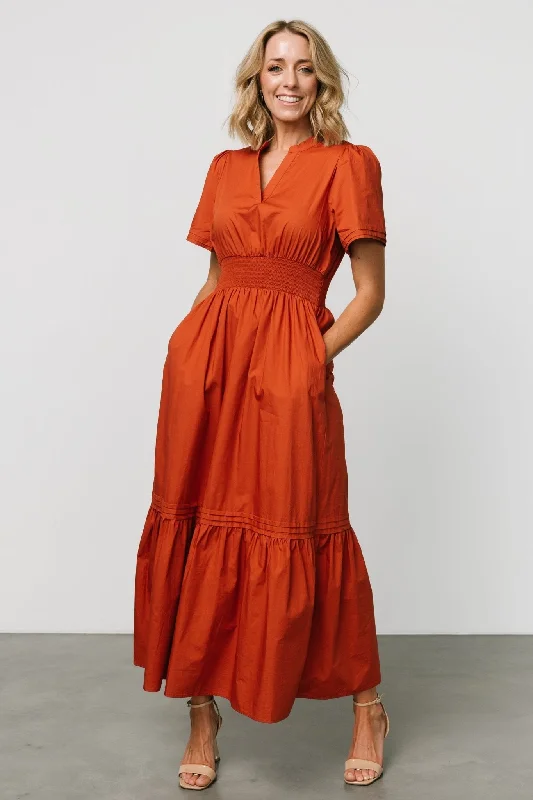 Charming Everyday Clothing For Women Vera Maxi Dress | Deep Rust