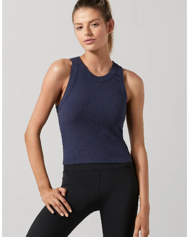 Low Price Special Lilybod Harmony Rib Tank -  Navy