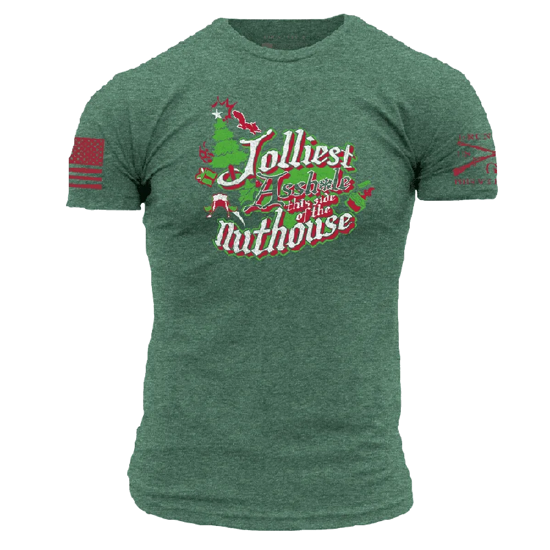 Women's Workout Garments This Side of the Nuthouse T-Shirt - Heather Forest Green