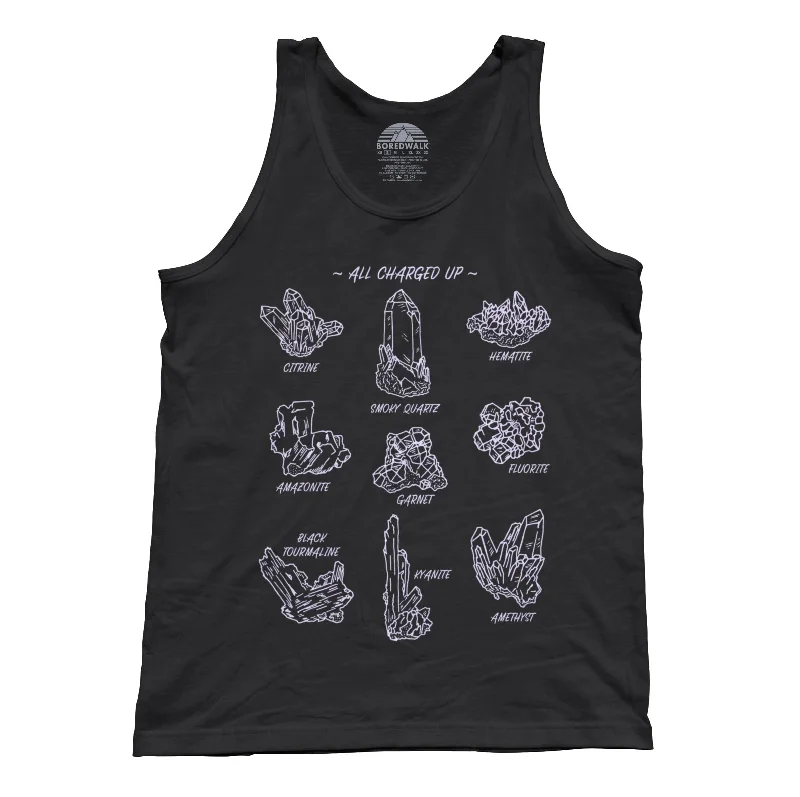 Women's Formal Event Clothing Unisex All Charged Up Crystal Chart Tank Top