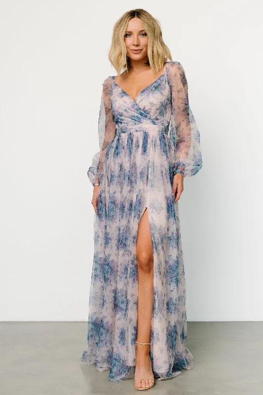 Big Discounts Desiree Tulle Maxi Dress | Natural + Slate Floral