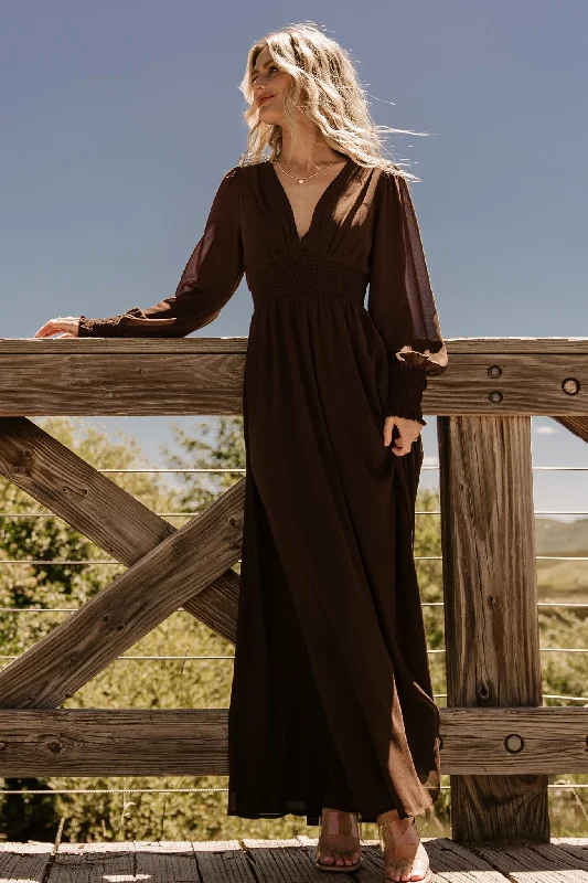 Casual Clothing For Women Olivia Maxi Dress | Dark Brown