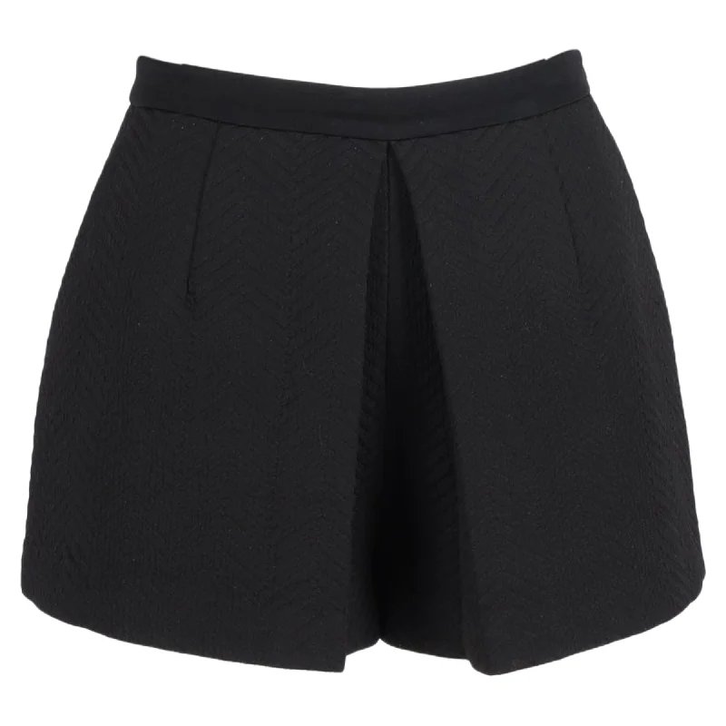 Chic & Modern Sales Sandro Paris Patterned A-Line Skorts in Black Wool