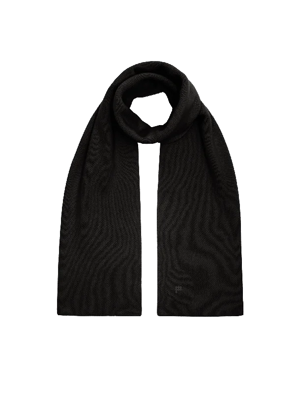 Timeless Women's Garments DNA Recycled Cashmere Scarf—black