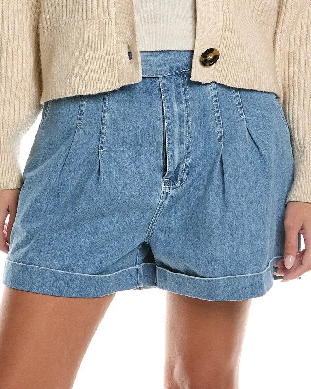 Vibrant Style Promotions FRAME Denim Pleated Wide Cuff Short