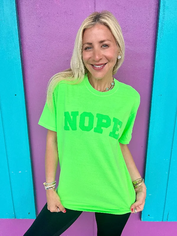 Women's Casual Wear Outfit Nope Lime Sorbet Tee