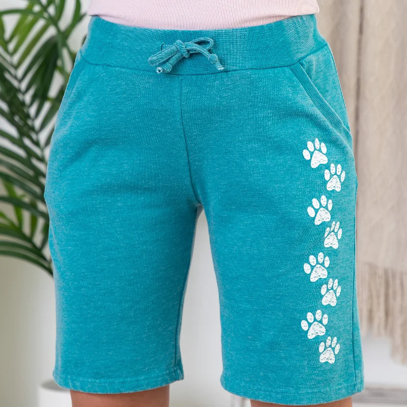 Vintage Clothing For Women Walking Paws Burnout Board Shorts