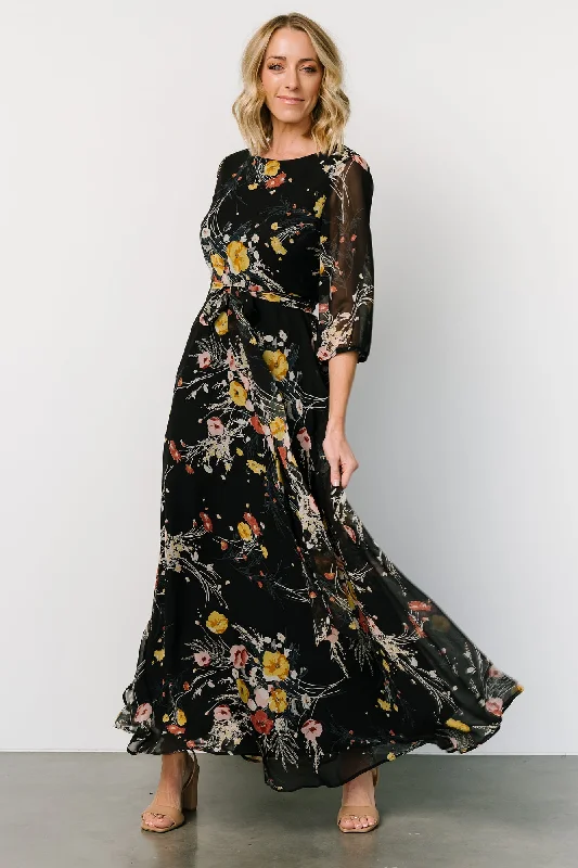 Plus-Size Women's Clothing Rebecca Maxi Dress | Botanical Floral