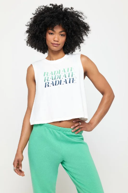 Women's Evening Outfit Fan Radiate Callie Crop Tank