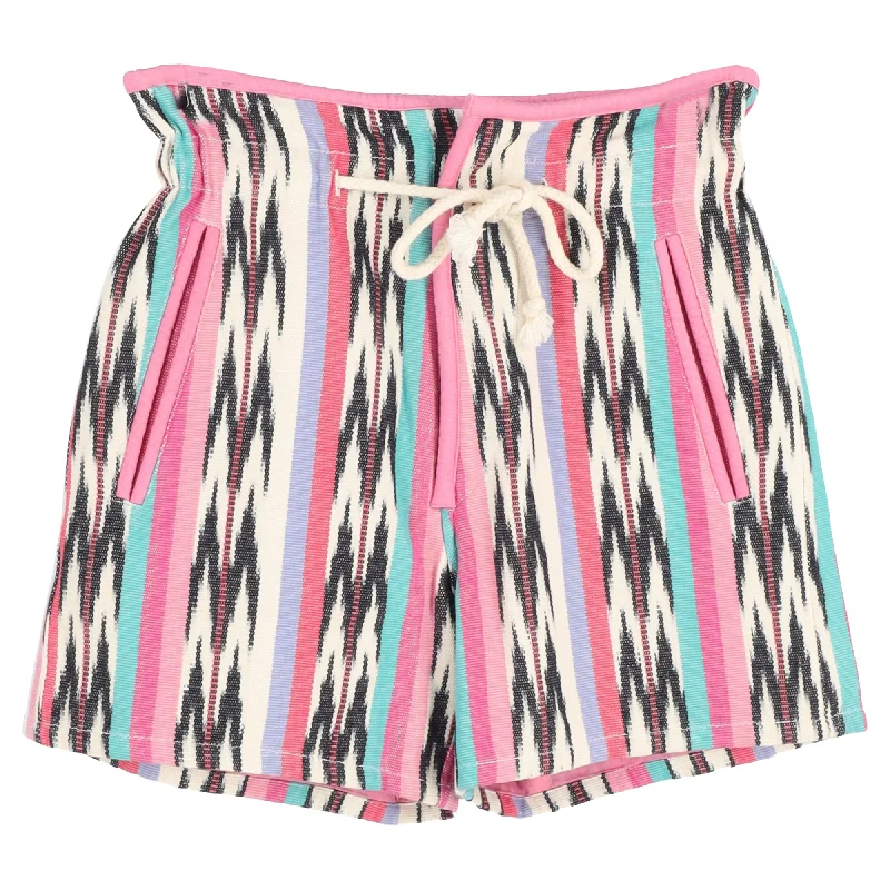 Women's Clothing Outfit Set Isabel Marant Étoile Inima Ikat Jacquard Shorts in Pink Cotton