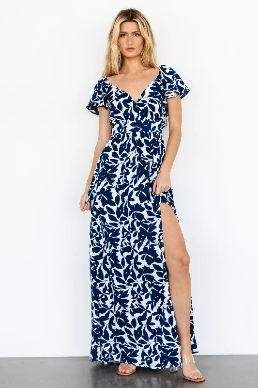 Luxury Casual Deals Adira Maxi Dress | Navy Floral