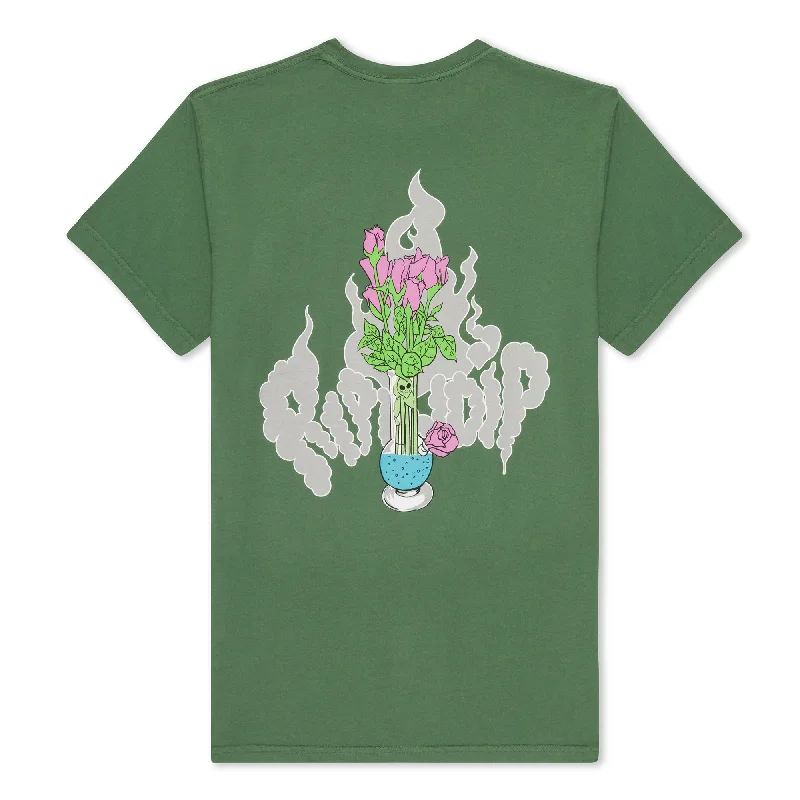 Fashion Sale Flower Vase Tee (Olive)