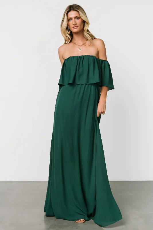 Unbeatable Prices Diana Off Shoulder Maxi Dress | Emerald