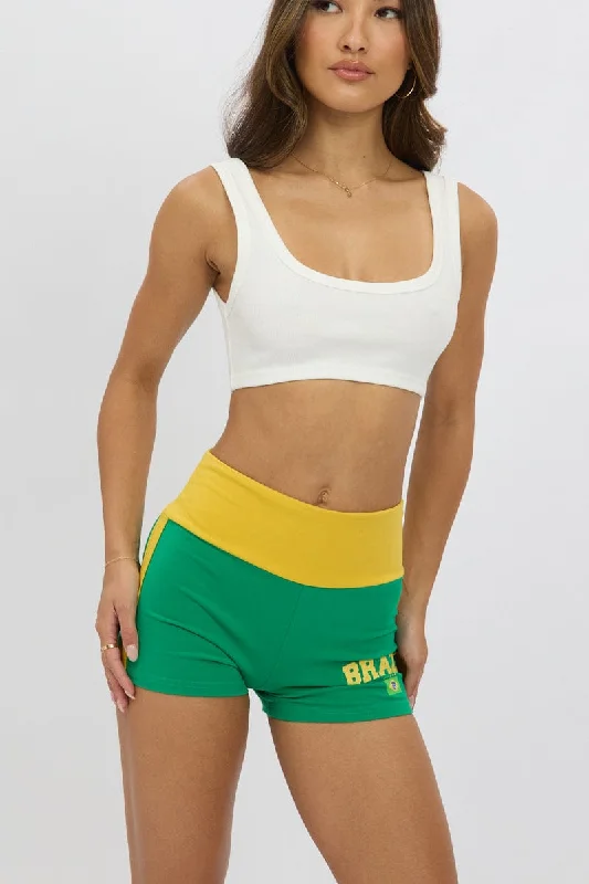 Fashionable Comfort Promotions Green Booty Shorts