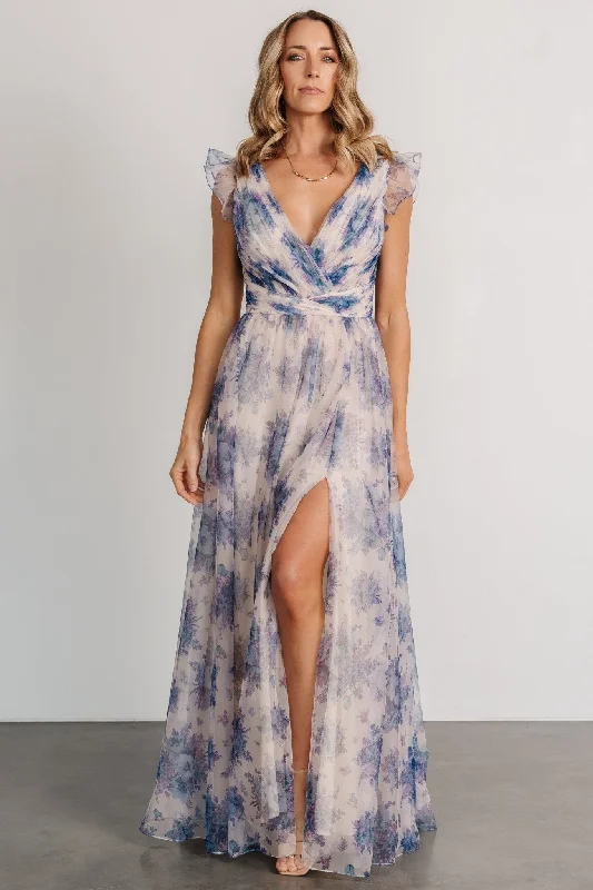 Vibrant Style Promotions Dimitra Maxi Dress | Natural + Slate Floral