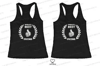 Women's Holiday Attire BFF Tank Tops World's Best Friend Matching Shirts for Best Friends