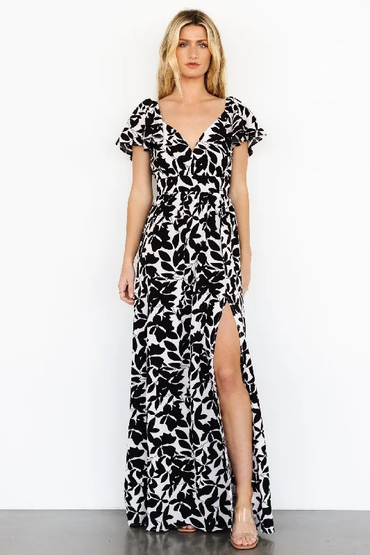 Smart Casual Deals Adira Maxi Dress | Black Floral