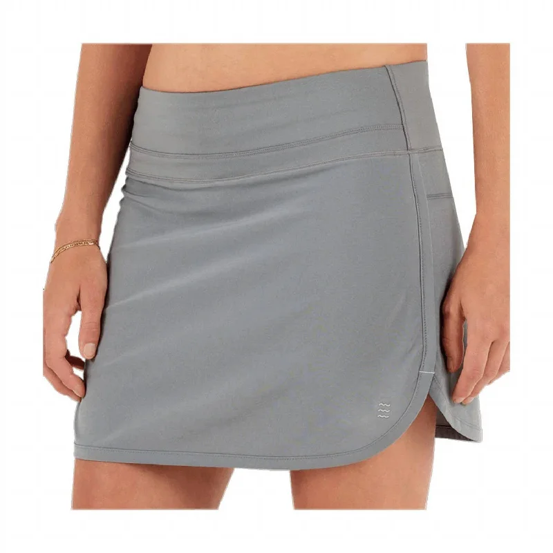 Stylish Women's Outfit Bamboo-Lined Breeze Skort In Slate