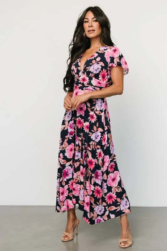 Easy Elegance Sales Destin Maxi Dress | Navy + Pink