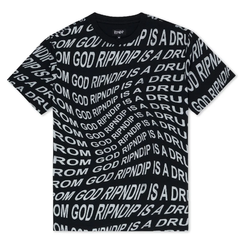 Relaxed Style Deals Drug From God Tee (Black)