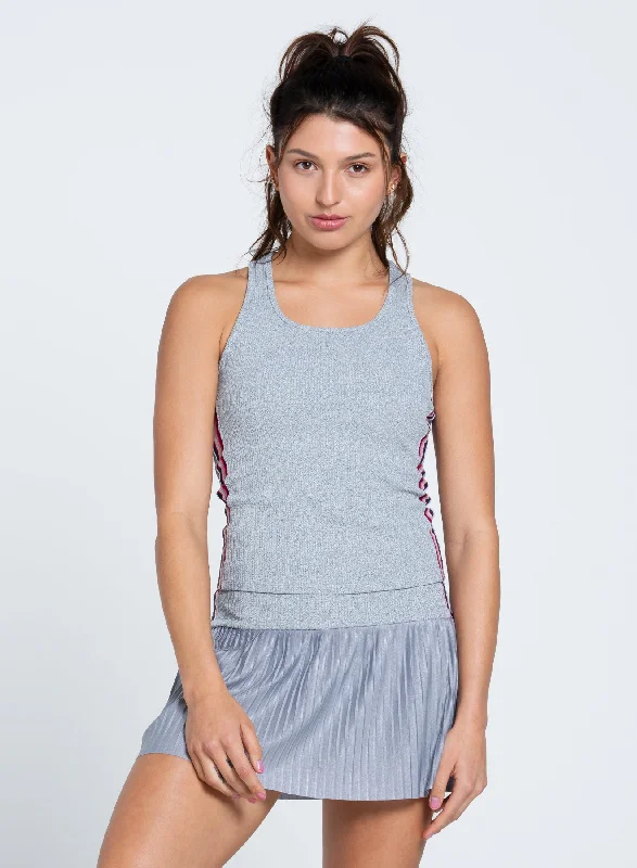 Affordable Luxury Women's Garments Berry Stripe Rib Tank