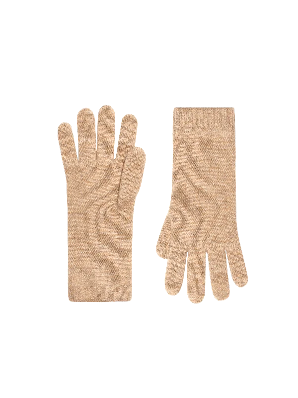 Bold Style Discounts Cashmere Short Cuff Gloves—oatmeal