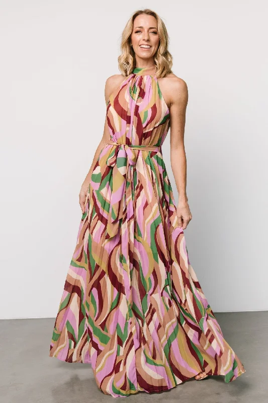 Women's Luxury Apparel Rita Maxi Dress | Green Multi Print