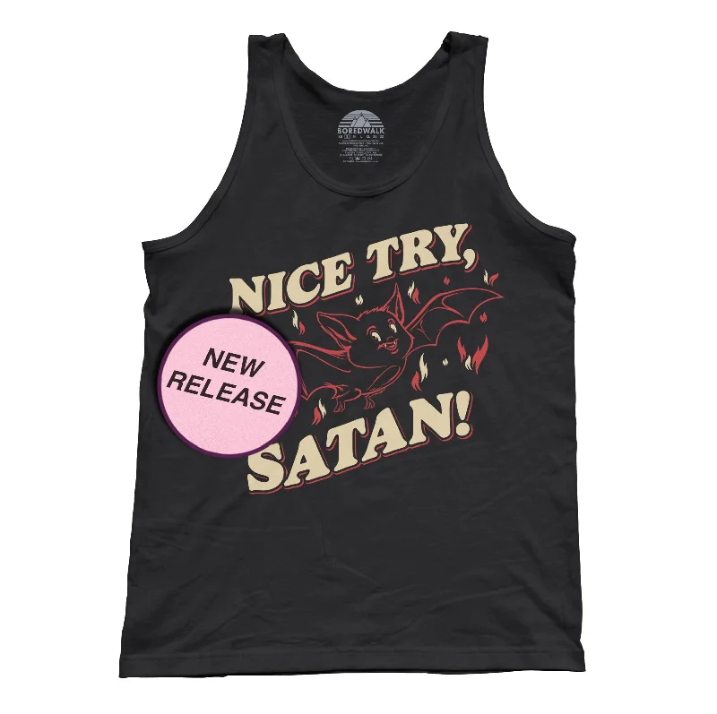 Women's Travel Attire Unisex Nice Try Satan Tank Top