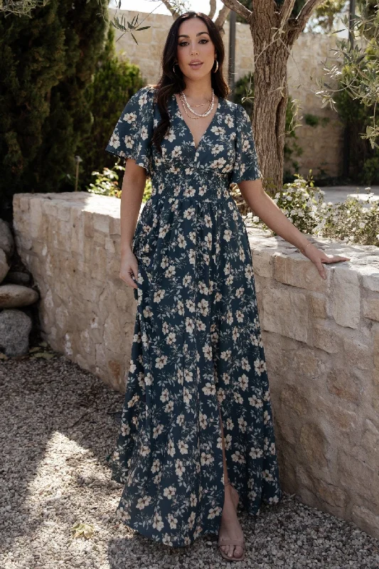 Unbeatable Prices Verona Smocked Maxi Dress | Slate Floral