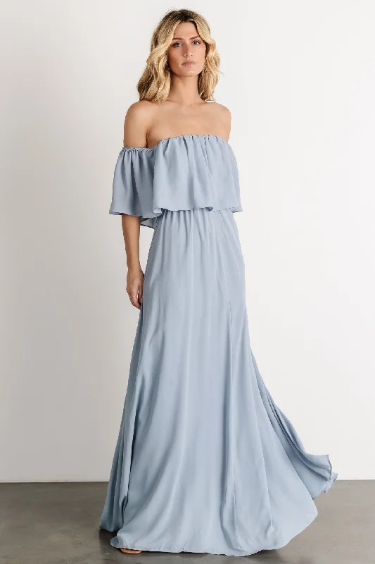 Must-Have Style Discounts Diana Off Shoulder Maxi Dress | Light Blue