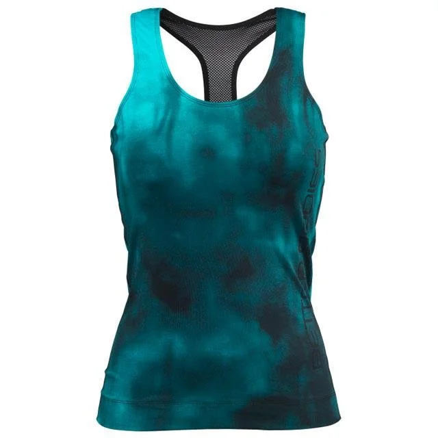 Women's High-Fashion Apparel Better Bodies Grunge T-Back - Aqua Blue