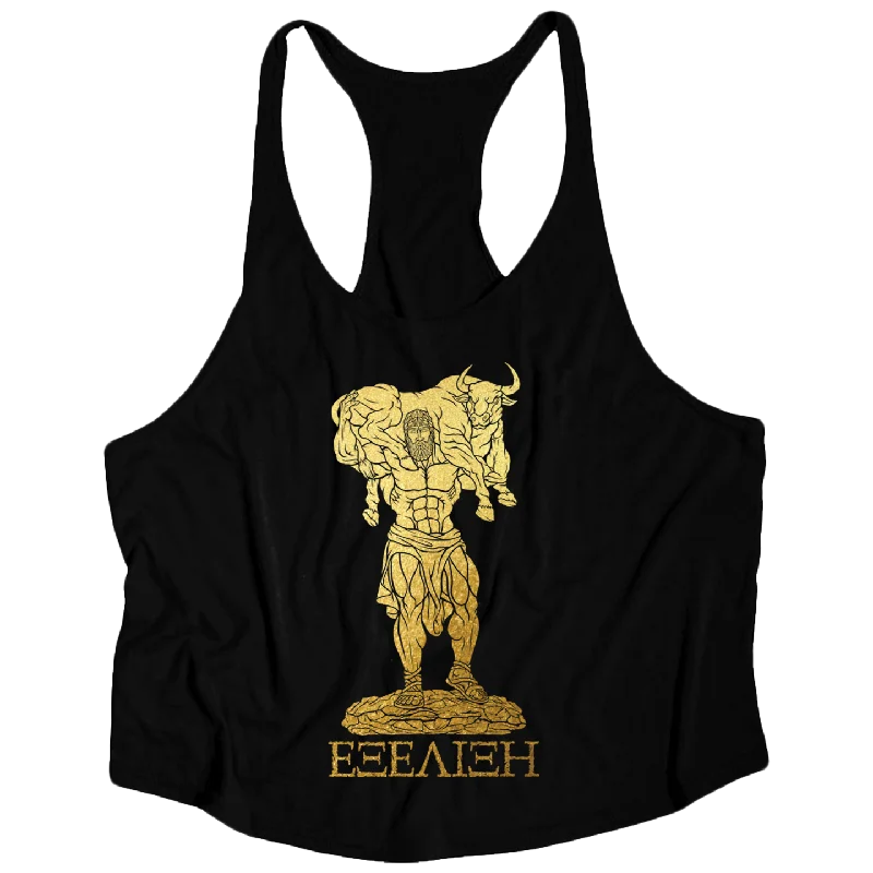 Women's Vintage Garments PROGRESSIVE OVERLOAD (PREMIUM BLACK + GOLD STRINGER)