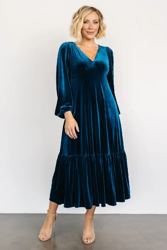 Elegant Fashion Offers Erika Velvet Maxi Dress | Sapphire