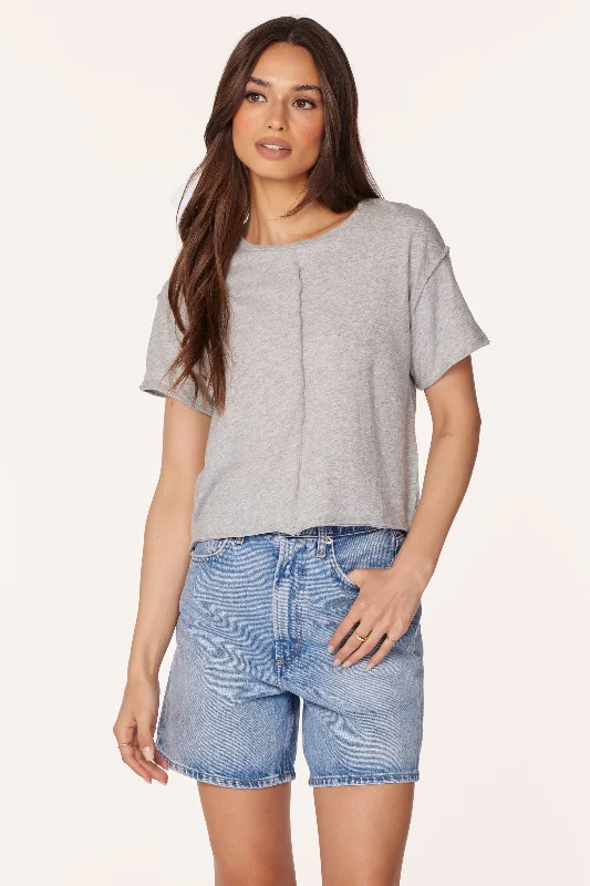 Women's Clothing For Holiday Travel REVERSE SEAM BOXY TEE