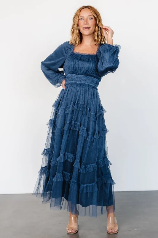 Hot Brand Discounts Hilda Tulle Maxi Dress | Vintage Navy