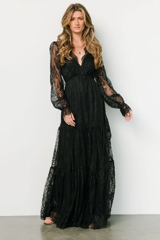 Women's Formal Apparel Gloria Lace Maxi Dress | Black