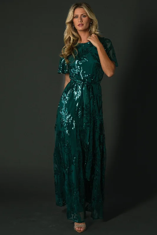 Women's Clothes And Apparel Muse Sequin Maxi Dress | Emerald