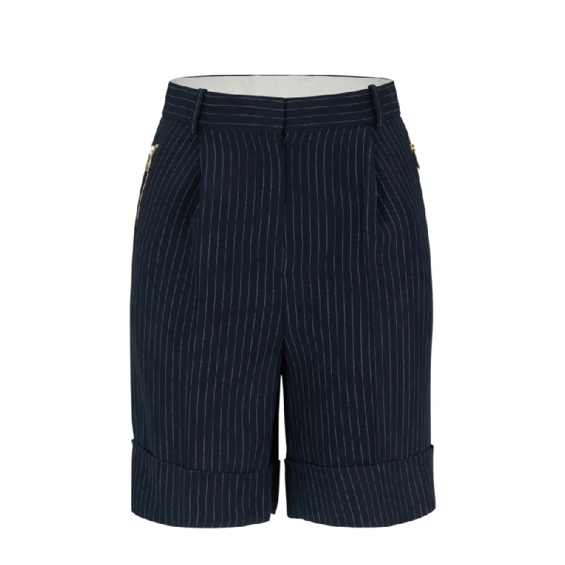 Unleash Your Style Wide-leg regular-fit pinstripe shorts