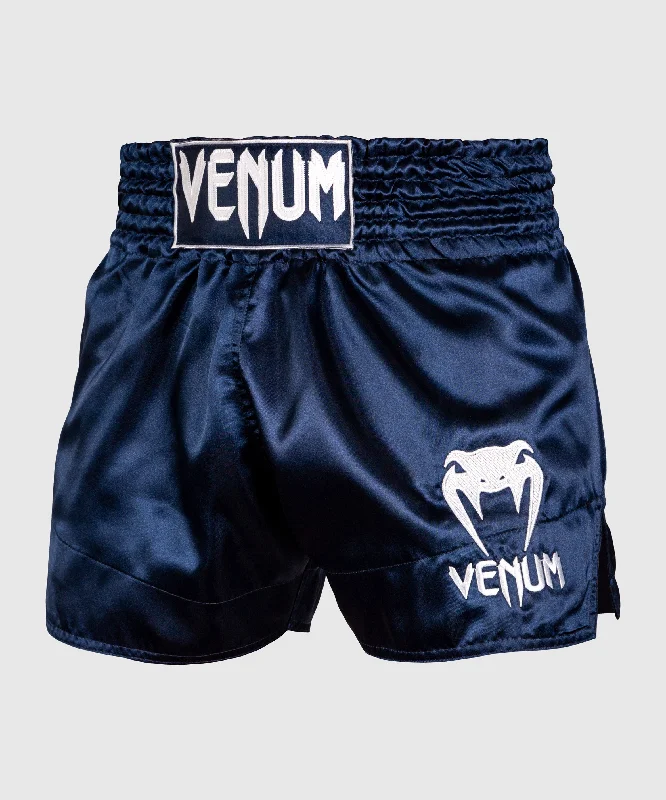 Quick Grab Deals Venum Muay Thai Shorts Classic - Navy Blue/White