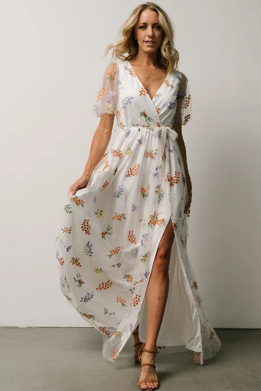 Limited Edition Marseille Embossed Maxi Dress | Meadow Floral