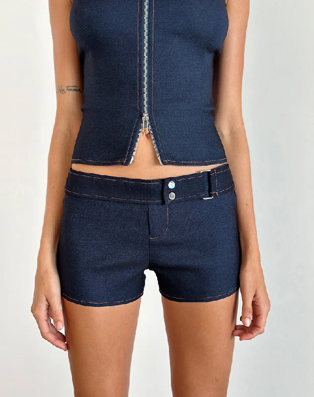 Daring Fashion Promotions Jarli Hot Pants in Chambray Denim