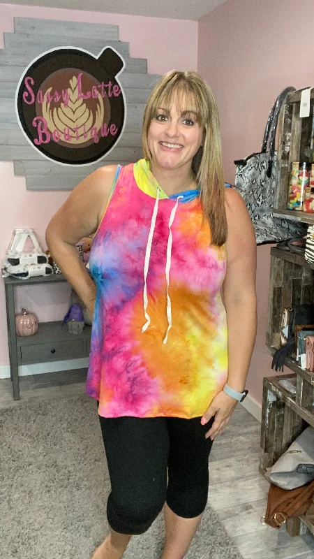 Absurdly Cheap Sale Tie Dye Hoodie Tank